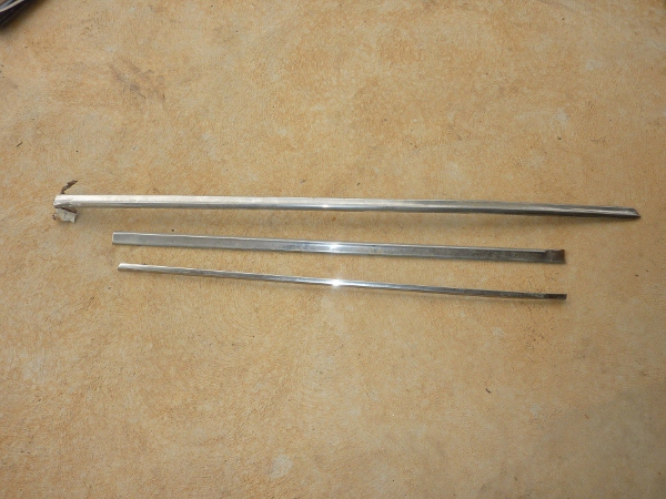 drivers side rear door stainless moulds