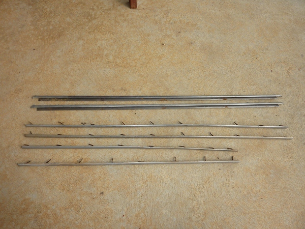 both rear door trim stainless moulds