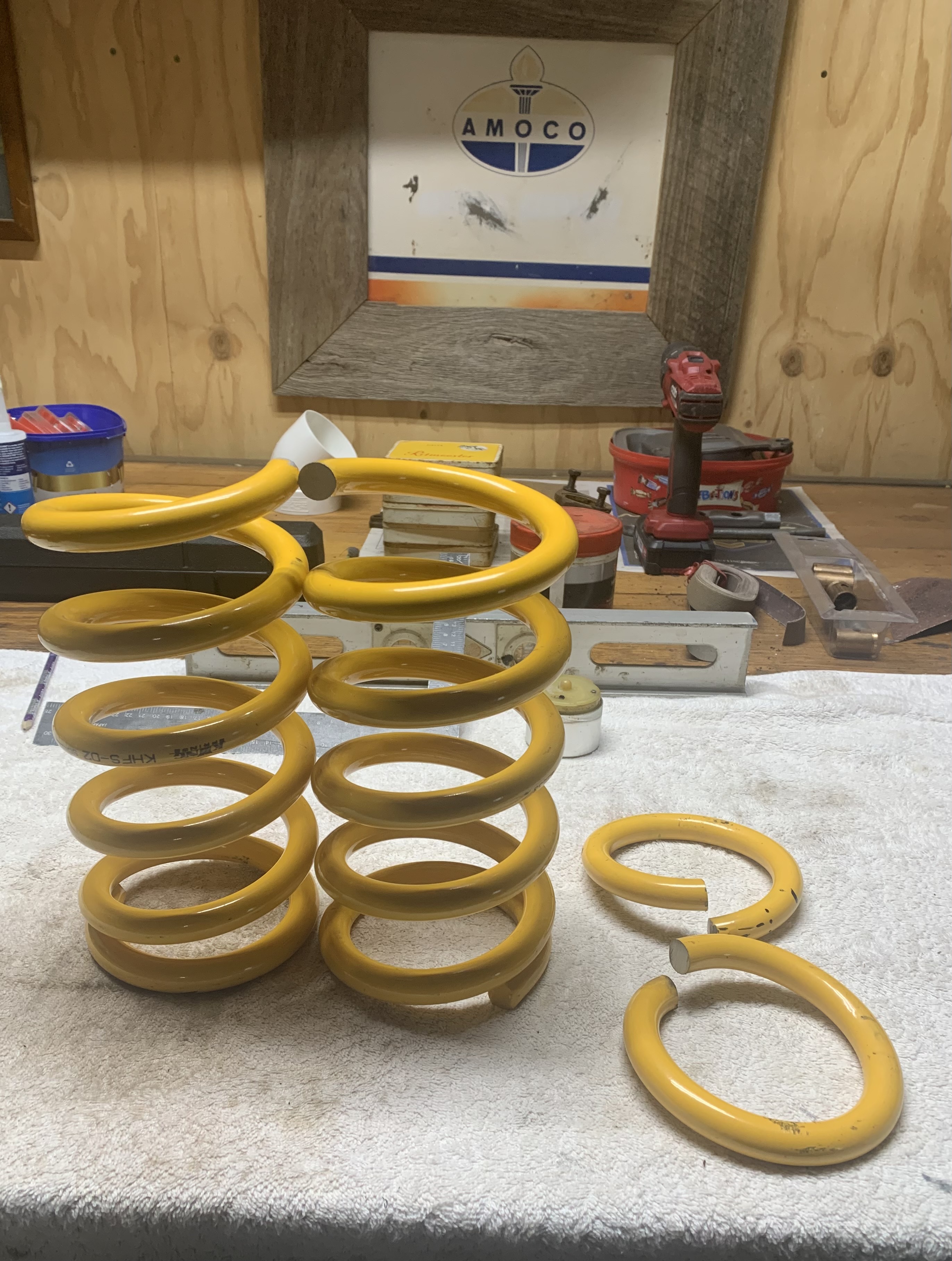 Springs trimmed 25mm