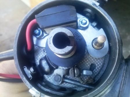 Pertronix installed and bracket altered