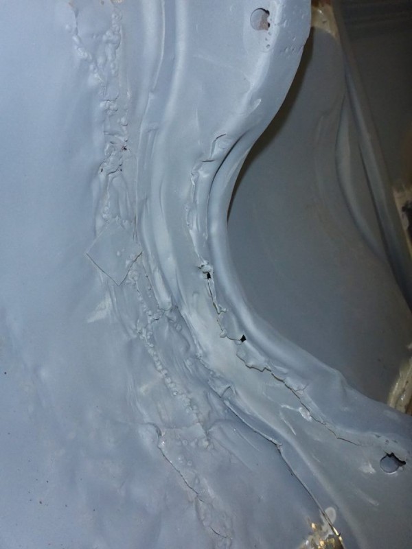 Tailshaft ripped floor open years ago. some mods needed.