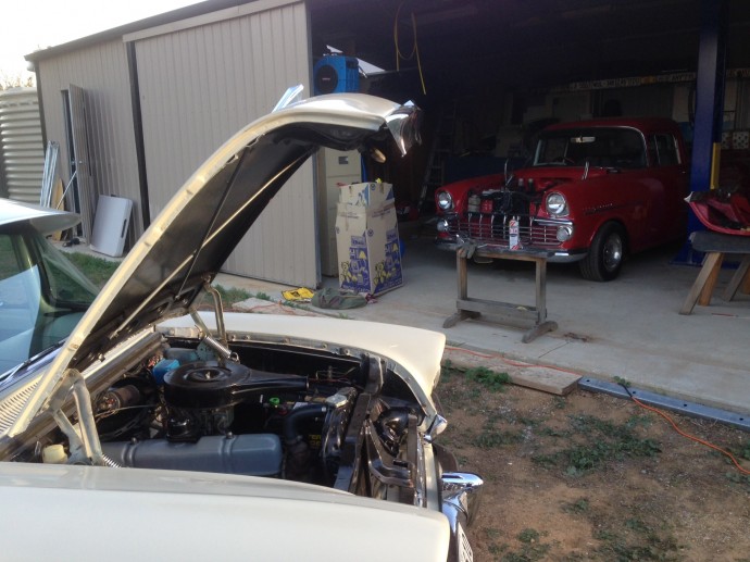 The red ute runs a 186 with a few extra bits
