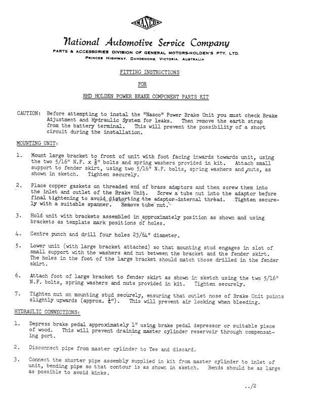 7427956 Power Brake Installation Kit EH Holden 1 of 4.jpg